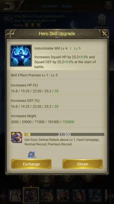 conquerors golden age hero skill upgrade