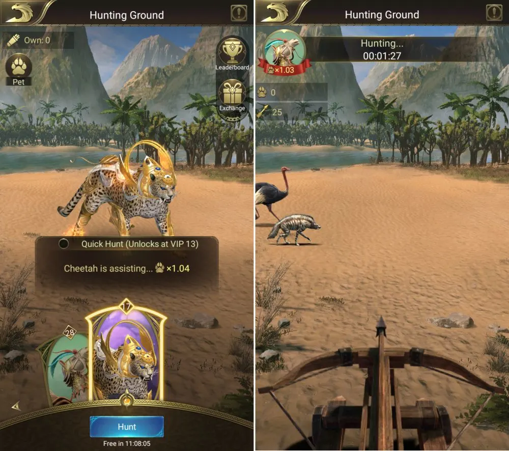 conquerors golden age hunting