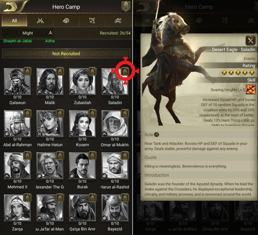 conquerors golden age heroes not in roster