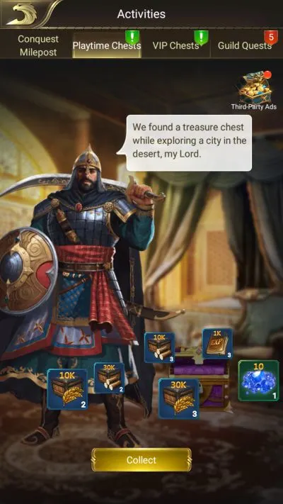 conquerors golden age playtime chests