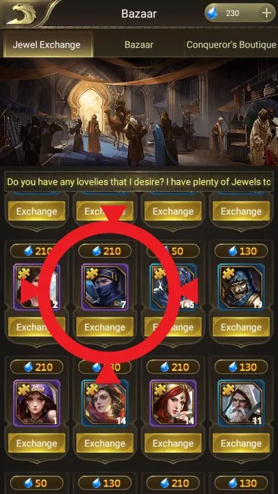 conquerors golden age target recruit