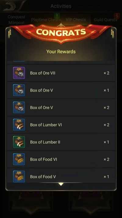 conquerors golden age vip chests