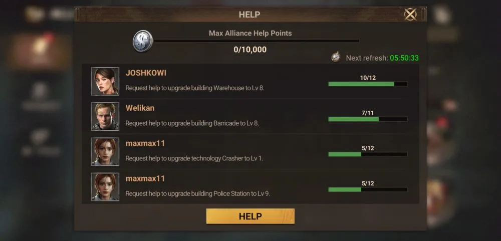 doomsday last survivors alliance help points
