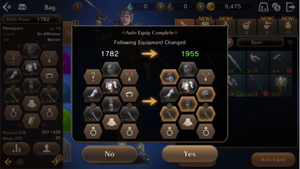 eternal kingdom battle peak auto equip