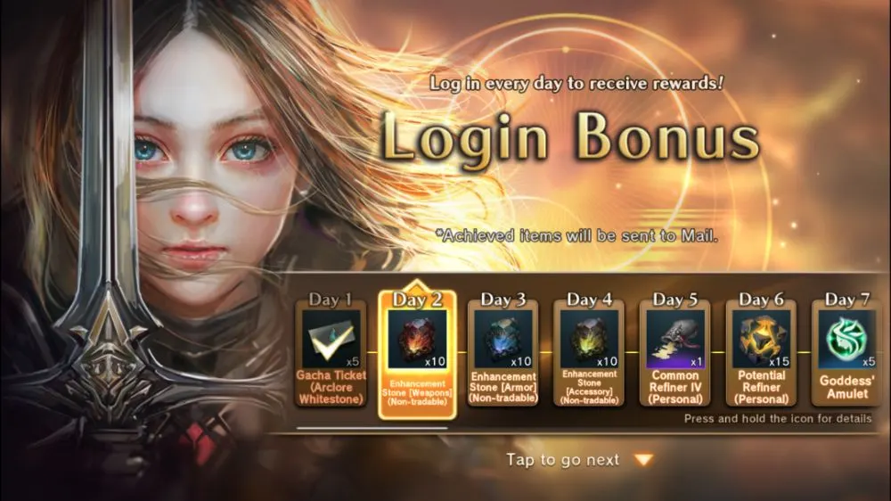 eternal kingdom battle peak login bonus