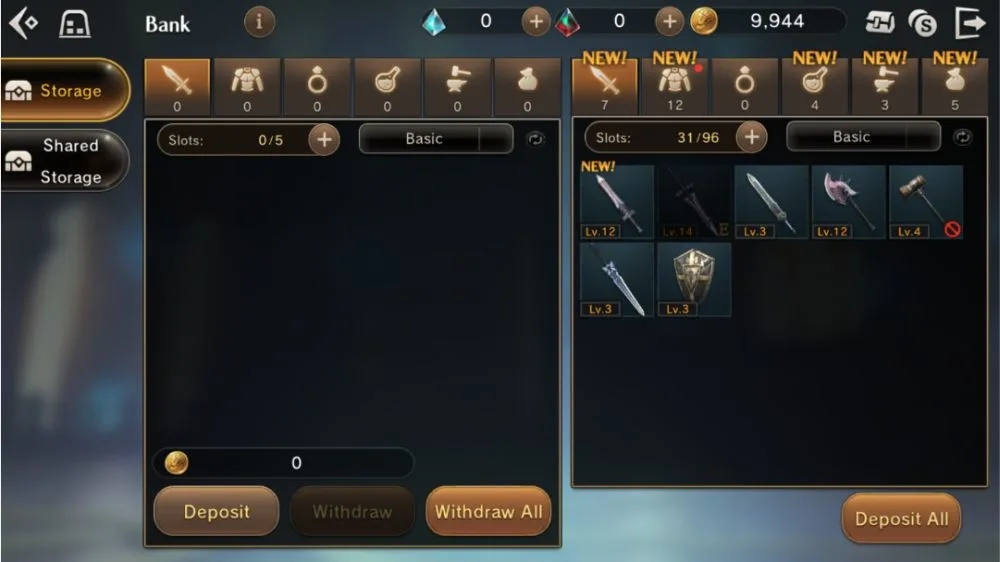 eternal kingdom battle peak storage