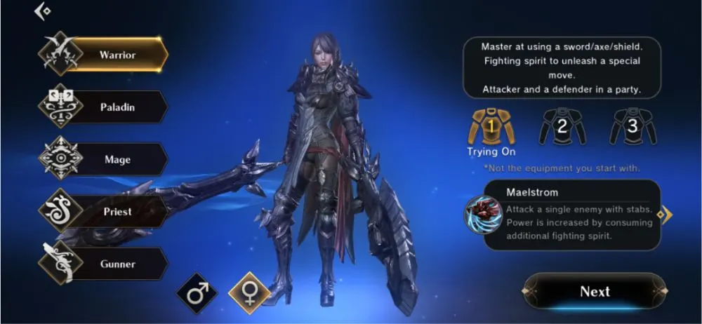 eternal kingdom battle peak warrior class