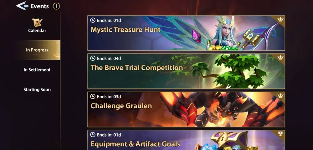 events in progress in infinite magicraid