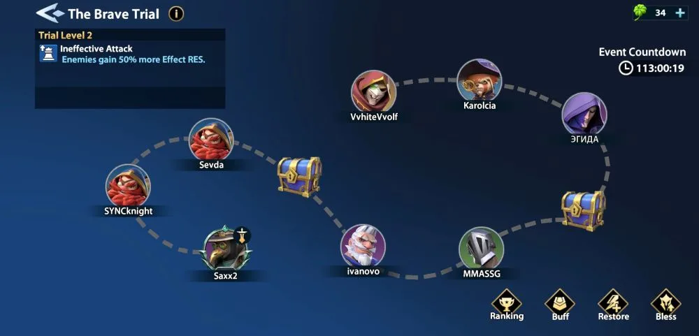 the brave trial in infinite magicraid