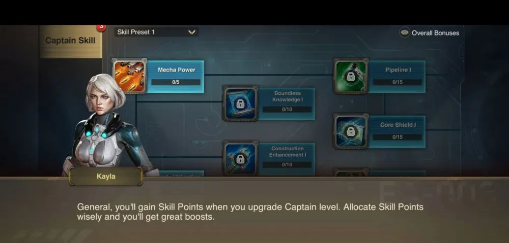 marsaction infinite ambition captain skill