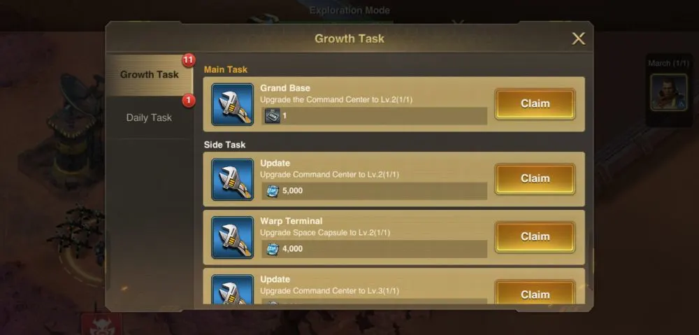 marsaction infinite ambition growth task