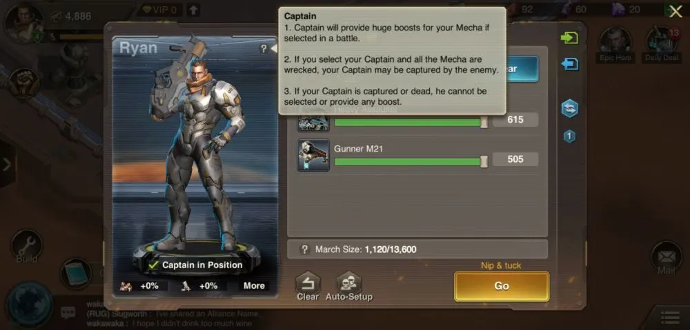 marsaction infinite ambition squad captain