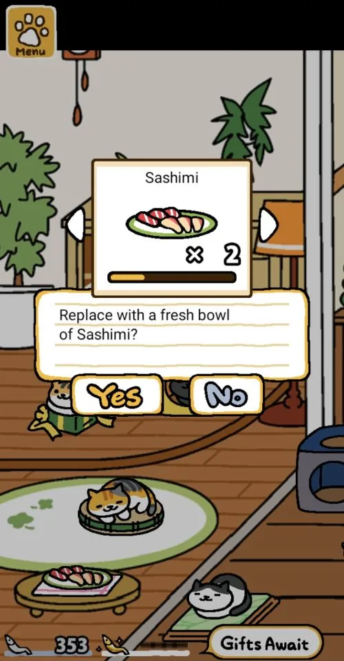 neko atsume kitty collector sashimi