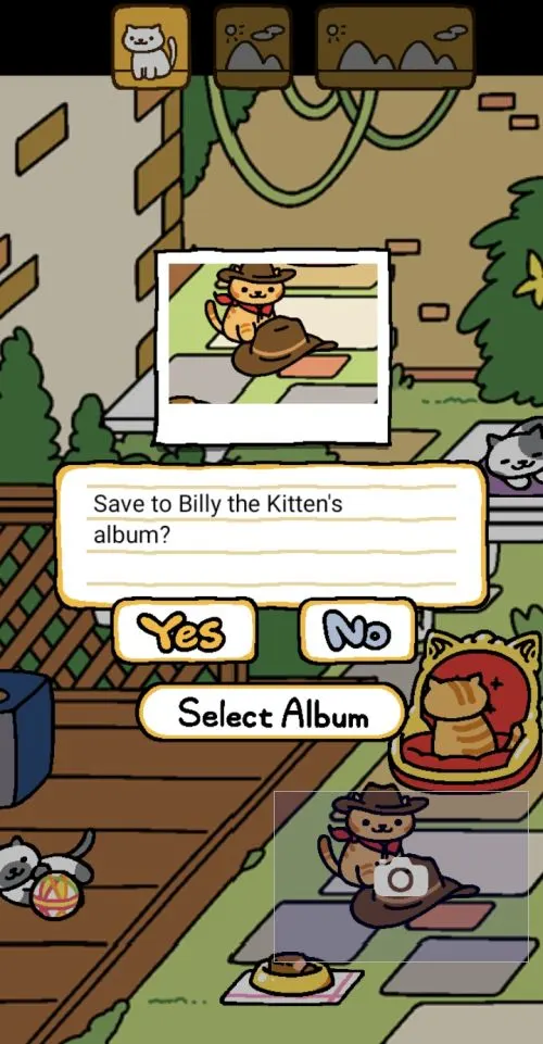 neko atsume kitty collector save to album