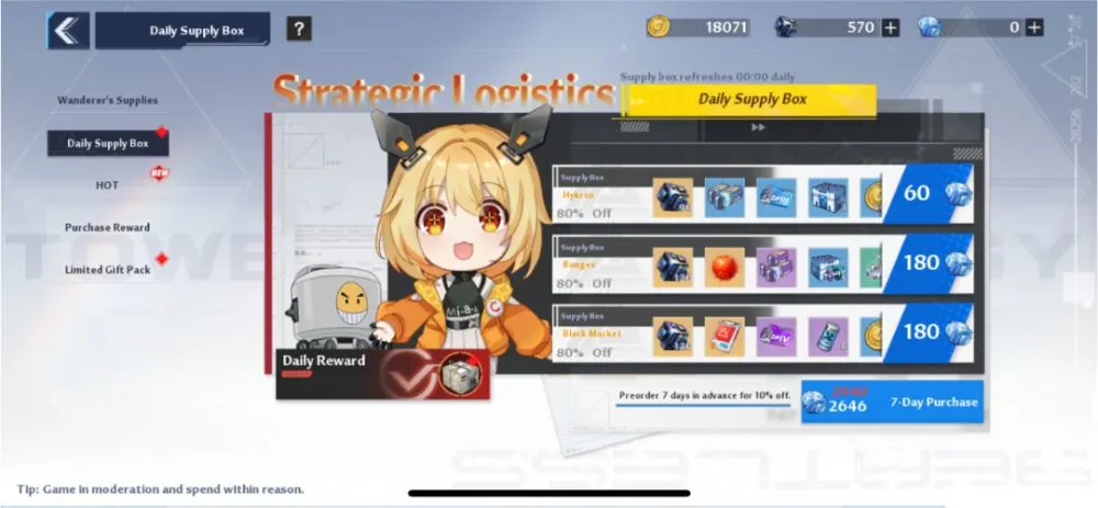 tower of fantasy purchase rewards