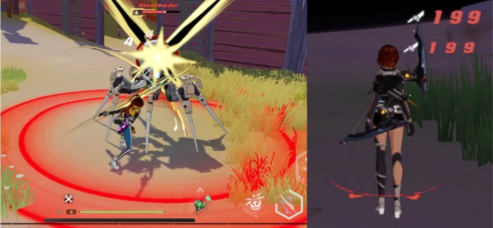 tower of fantasy red circles arrows