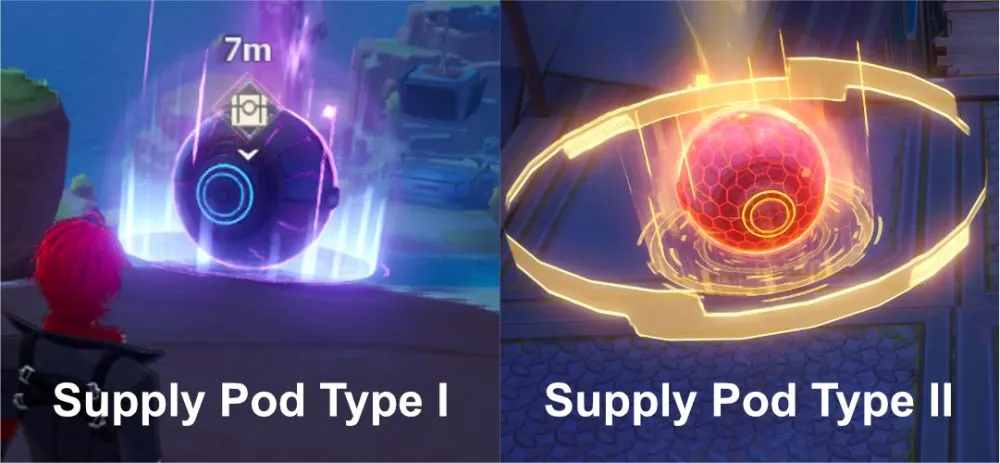 tower of fantasy supply pod type I and II