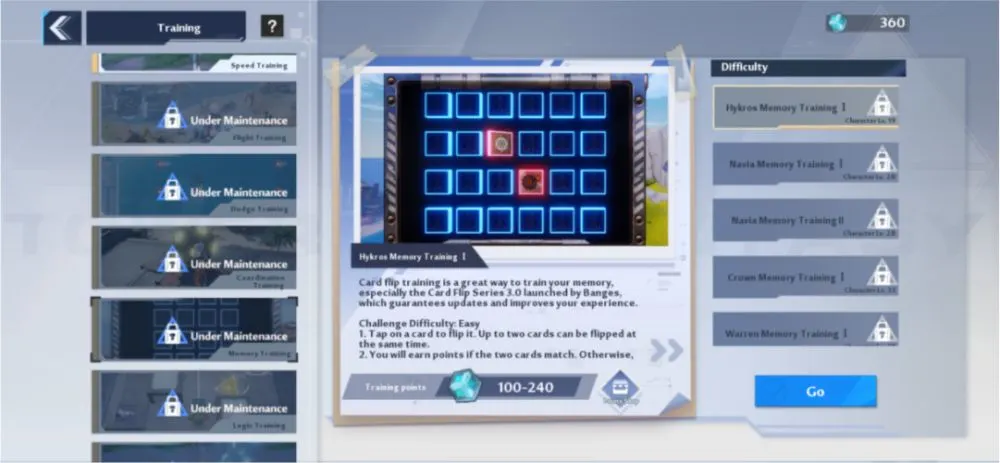 tower of fantasy training