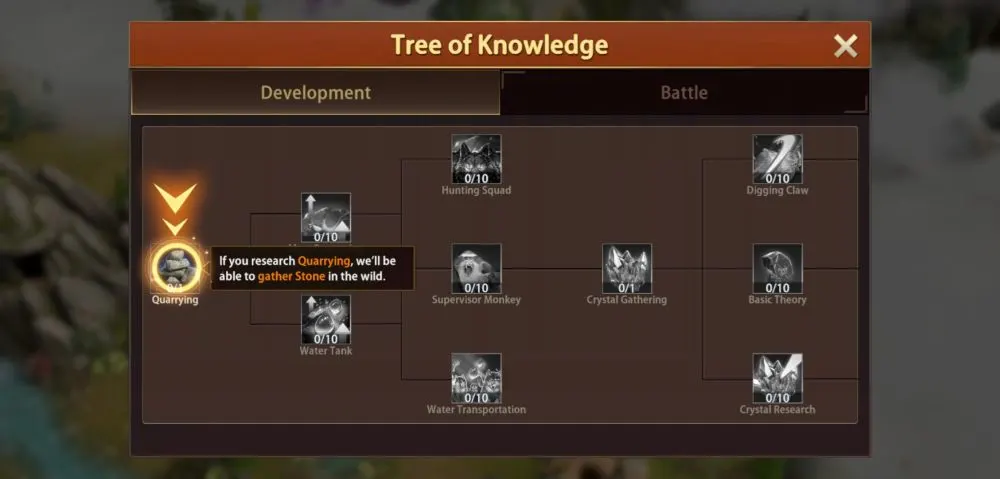 wolf the wild kingdom tree of knowledge development
