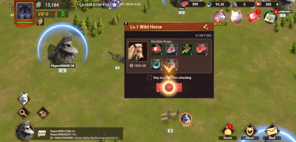 wolf the wild kingdom wild horse