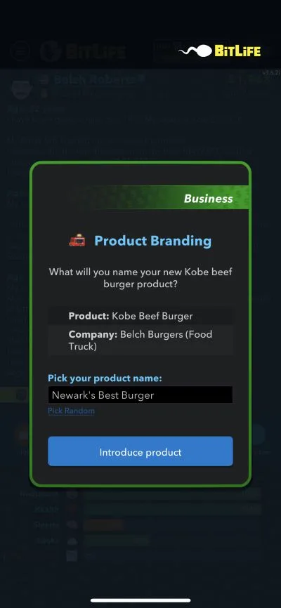 product branding in bitlife