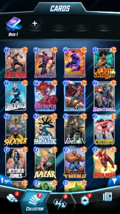 leveling up cards in marvel snap