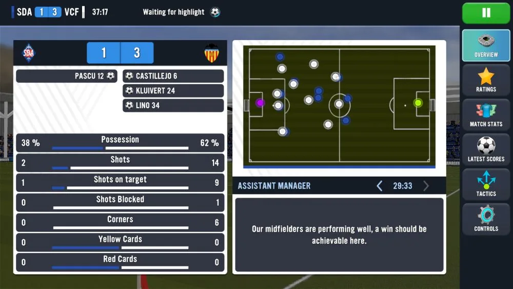 soccer manager 2023 assistant manager feedback