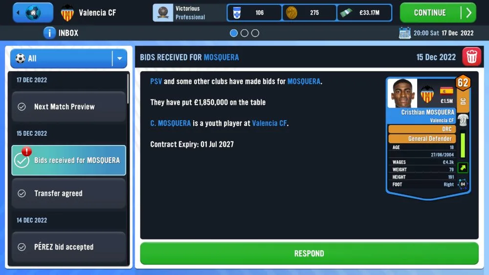 soccer manager 2023 bids