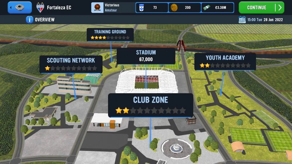 soccer manager 2023 facilities