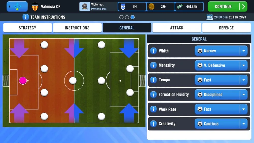 soccer manager 2023 general team instructions