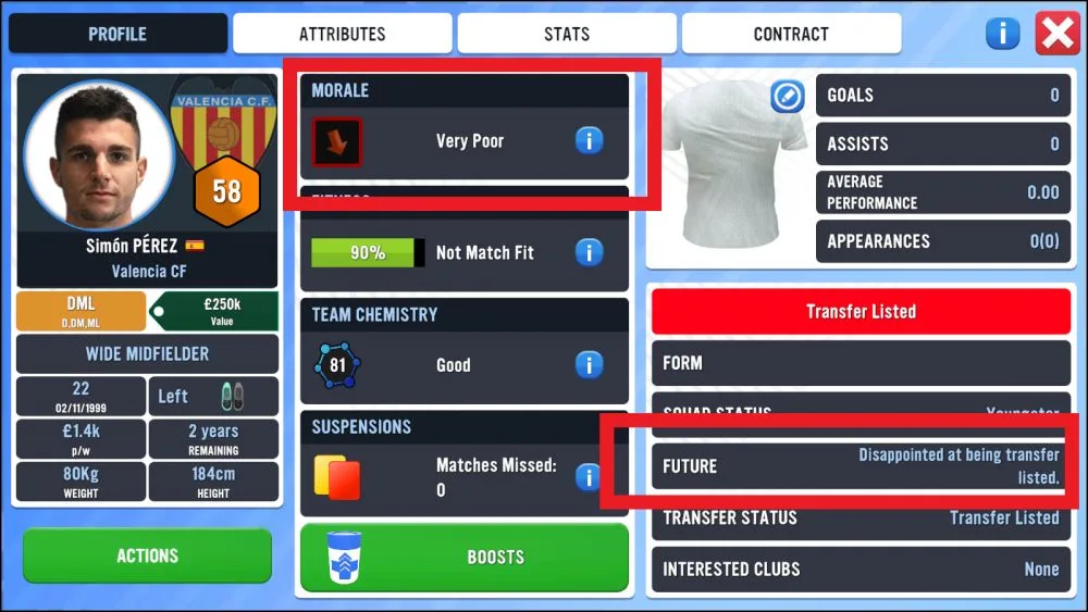 player transfer listed in soccer manager 2023
