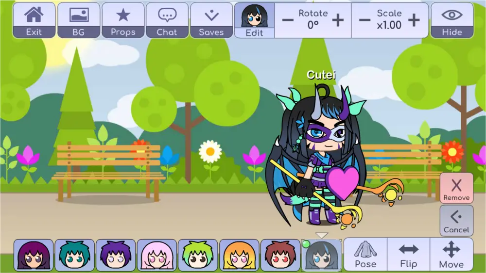 placing characters in gacha life 
