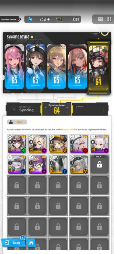 goddess of victory nikke synchro device