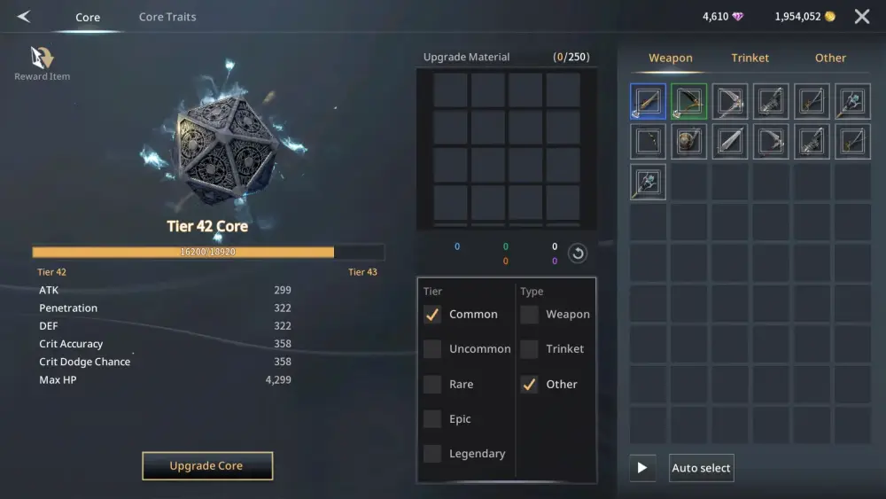 traha global core upgrade