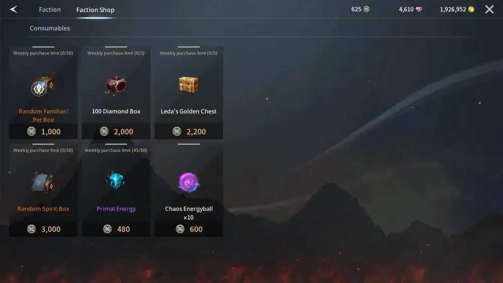 traha global faction shop