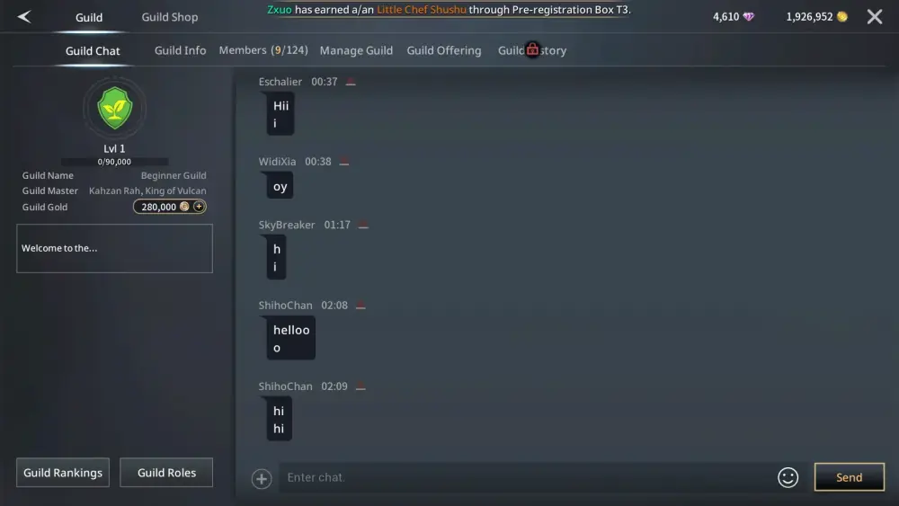 traha global guild chat