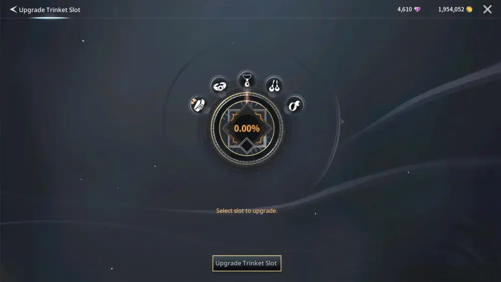 traha global trinket slot upgrade