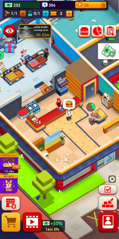 idle burger empire tycoon gameplay