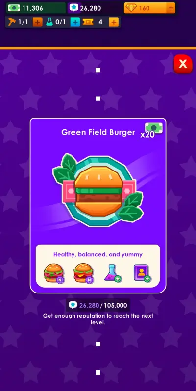 idle burger empire tycoon green field burger