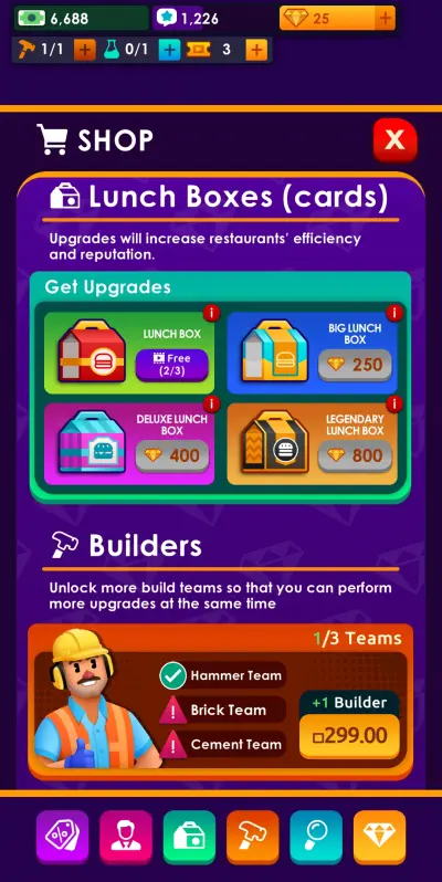 idle burger empire tycoon lunch boxes