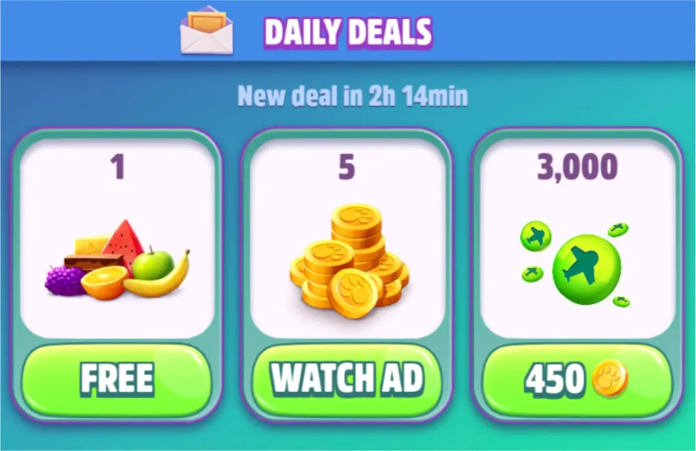 my talking tom 2 daily deals