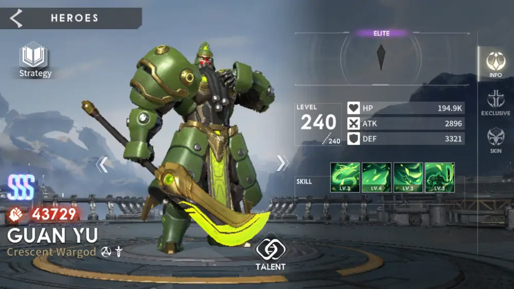 guan yu eternal evolution