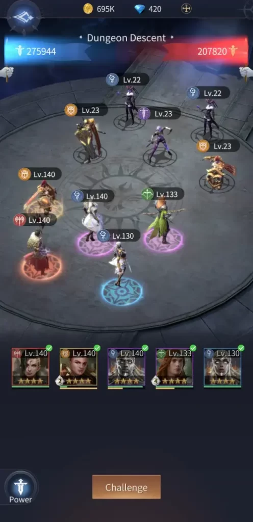changing formation in bloodline heroes of lithas