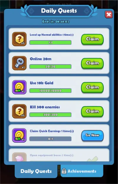 sssnaker daily quest