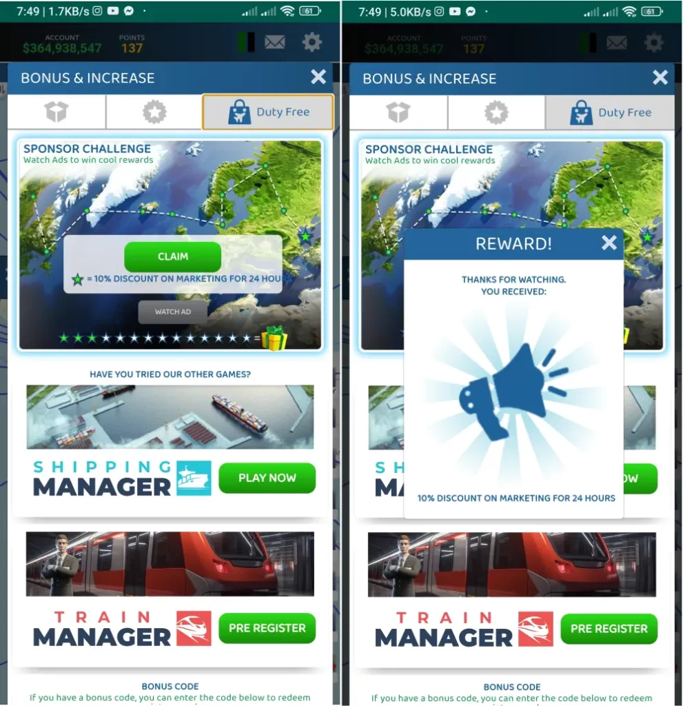 airline manager 2023 daily ad max