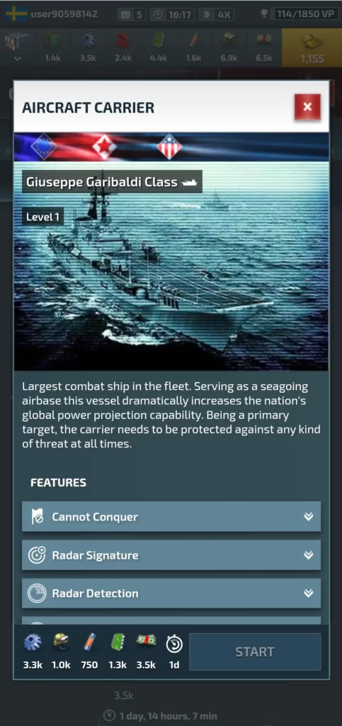 conflict of nations ww3 aircraft carrier