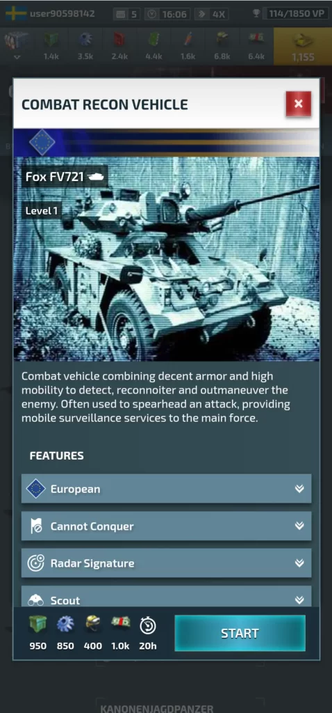 conflict of nations ww3 combat recon vehicle