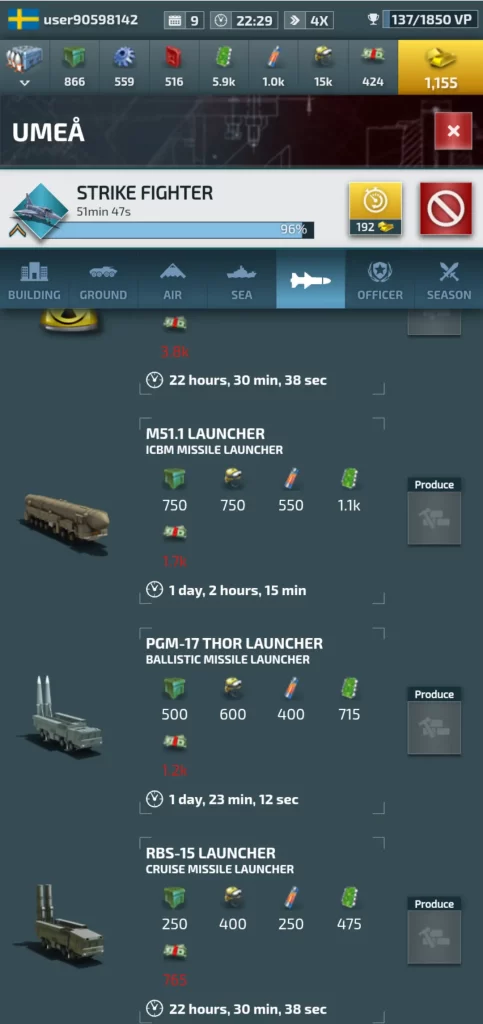 conflict of nations ww3 missiles