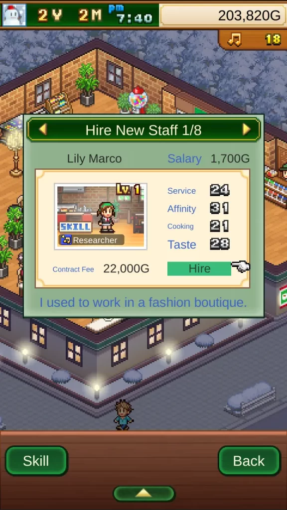 hiring new staff in cafe master story