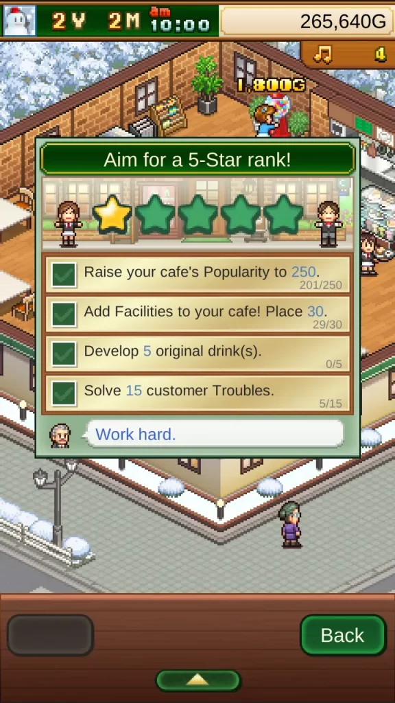 cafe master story five-star rank